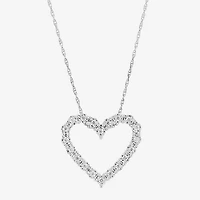 Limited Quantities! Womens 1/3 CT. T.W. Lab Grown White Diamond Sterling Silver Heart 18 Inch Pendant Necklace