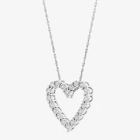 Limited Quantities! Womens 1/3 CT. T.W. Lab Grown White Diamond Sterling Silver Heart 18 Inch Pendant Necklace
