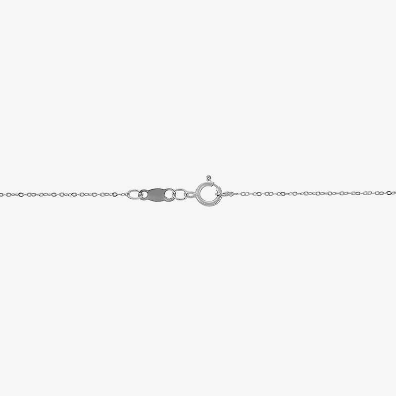 Limited Quantities! Womens 1/10 CT. T.W. Natural White Diamond 10K Gold Circle 17 1/4 Inch Pendant Necklace