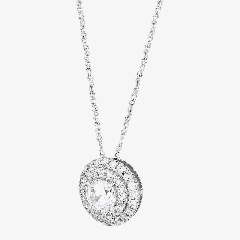 Limited Quantities! Womens 1 1/2 CT. T.W. Lab Grown White Diamond 14K Gold Round 18 Inch Pendant Necklace