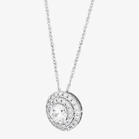 Limited Quantities! Womens 1 1/2 CT. T.W. Lab Grown White Diamond 14K Gold Round 18 Inch Pendant Necklace