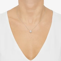 Limited Quantities! Womens 1/3 CT. T.W. Lab Grown White Diamond Sterling Silver Flower 18 Inch Pendant Necklace