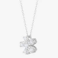 Limited Quantities! Womens 1/3 CT. T.W. Lab Grown White Diamond Sterling Silver Flower 18 Inch Pendant Necklace
