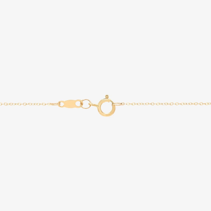 Limited Quantities! Womens 1/10 CT. T.W. Natural White Diamond 10K Gold Circle 17 1/4 Inch Pendant Necklace