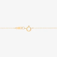 Limited Quantities! Womens 1/10 CT. T.W. Natural White Diamond 10K Gold Circle 17 1/4 Inch Pendant Necklace