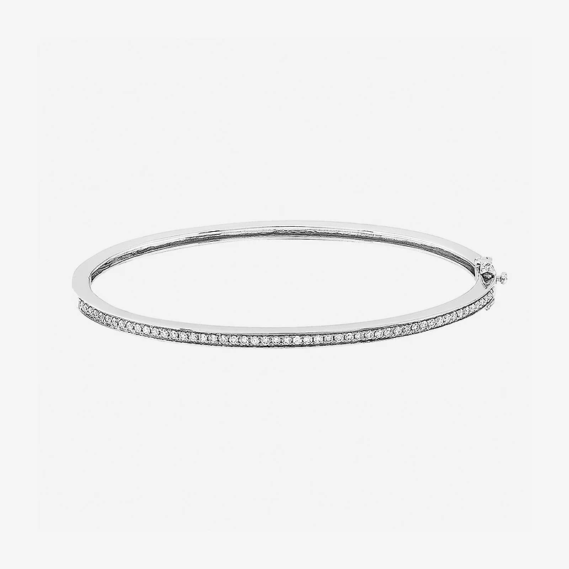 Limited Quantities! Womens 1/2 CT. T.W. Lab Grown White Diamond Sterling Silver Bangle Bracelet