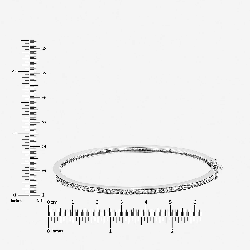 Limited Quantities! Womens 1/2 CT. T.W. Lab Grown White Diamond Sterling Silver Bangle Bracelet