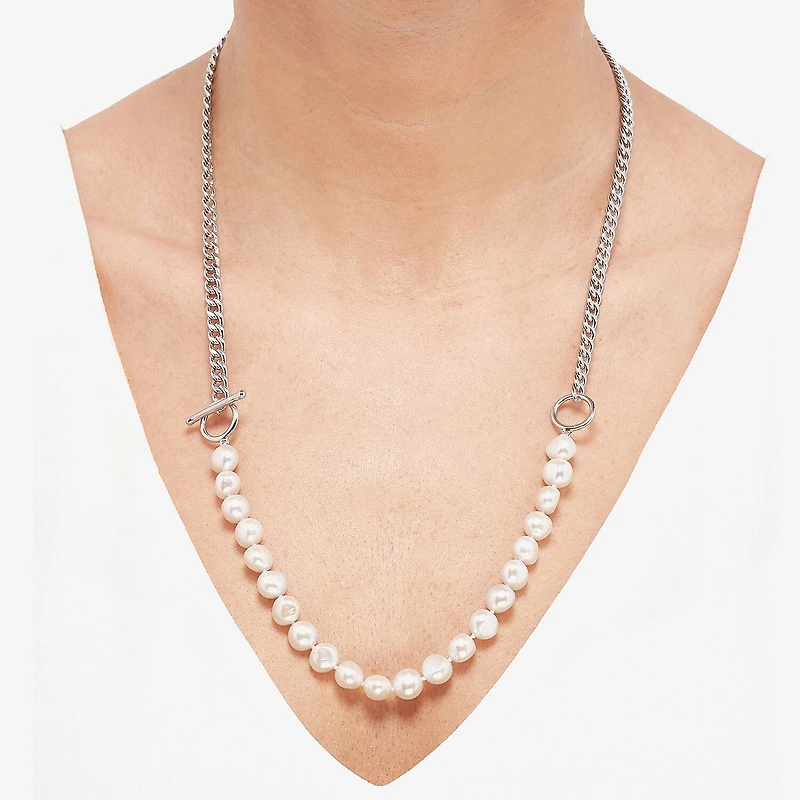Limited Quantities! Womens White Sterling Silver 24 Inch Strand Necklace