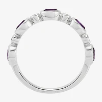 Limited Quantities! Womens 4MM Genuine Purple Amethyst 14K Gold Band