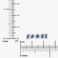 Limited Quantities! Womens 4.5MM Lab Created Blue Sapphire 14K Gold Over Silver Band