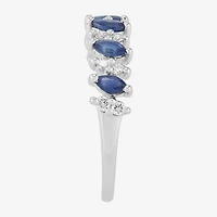 Limited Quantities! Womens 4.5MM Lab Created Blue Sapphire 14K Gold Over Silver Band