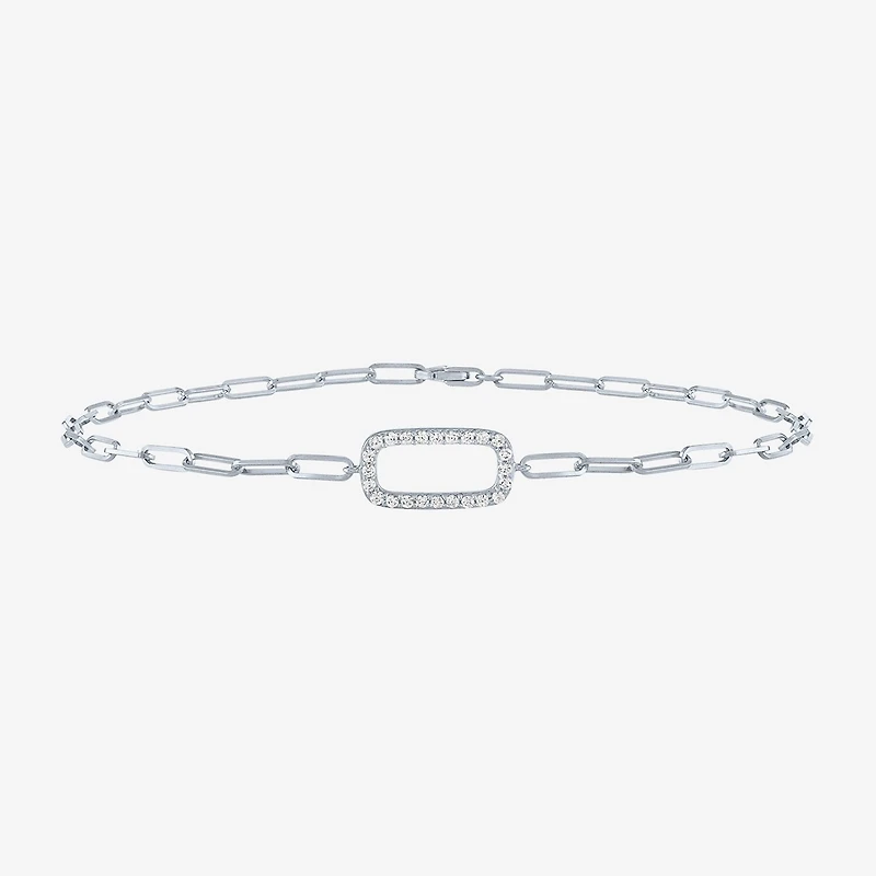 Diamond Addiction (G-H / Si2-I1) Womens 10K Gold 8 Inch Link Chain Bracelet