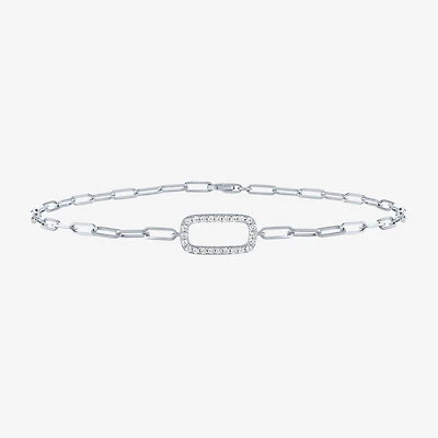 Diamond Addiction (G-H / Si2-I1) Womens 10K Gold 8 Inch Link Chain Bracelet
