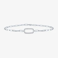 Diamond Addiction (G-H / Si2-I1) Womens 10K Gold 8 Inch Link Chain Bracelet