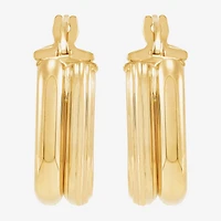 Gold Addiction Womens 10K Gold Hoop Earrings
