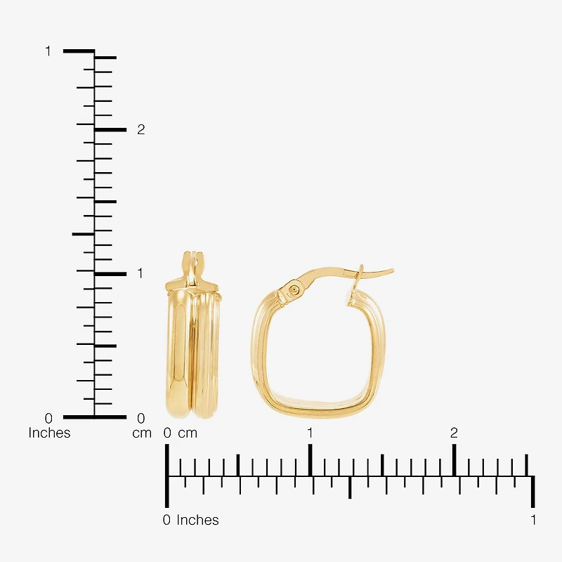 Gold Addiction Womens 10K Gold Hoop Earrings