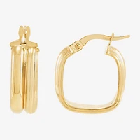 Gold Addiction Womens 10K Gold Hoop Earrings