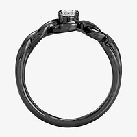 Enchanted Disney Fine Jewelry Maleficent (F,Si1) Womens 1/3 CT. Lab Grown White Diamond Sterling Silver Cocktail Ring
