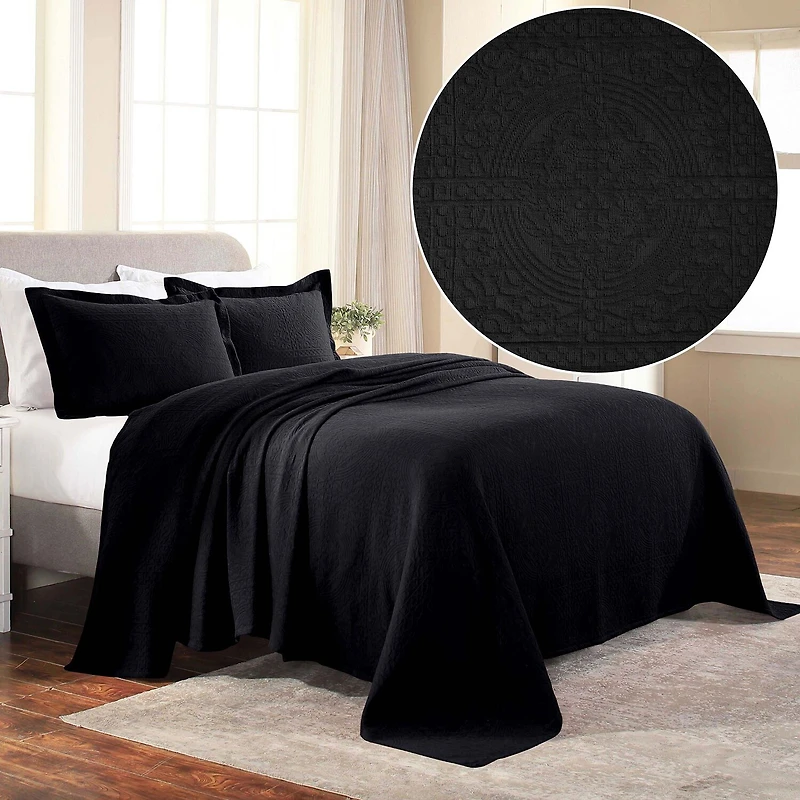SUPERIOR® Fleur De Lis Matelasse French Pattern Jacquard Bedspread