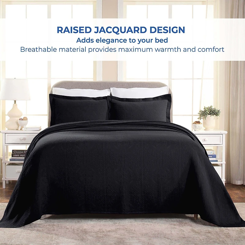 SUPERIOR® Fleur De Lis Matelasse French Pattern Jacquard Bedspread