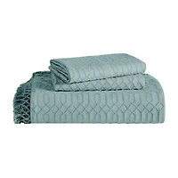 SUPERIOR® Remi Geometric Fringe Boho Modern Jacquard Bedspread