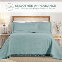 SUPERIOR® Remi Geometric Fringe Boho Modern Jacquard Bedspread