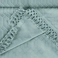 SUPERIOR® Remi Geometric Fringe Boho Modern Jacquard Bedspread
