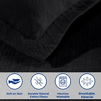 SUPERIOR® Basketweave Matelasse Cotton Woven Jacquard Bedspread