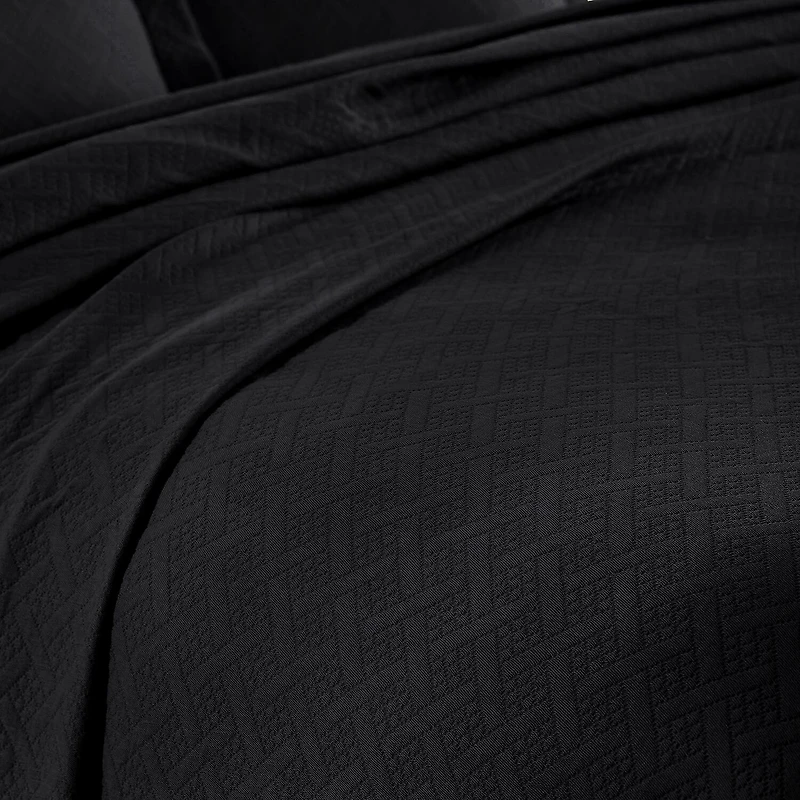SUPERIOR® Basketweave Matelasse Cotton Woven Jacquard Bedspread