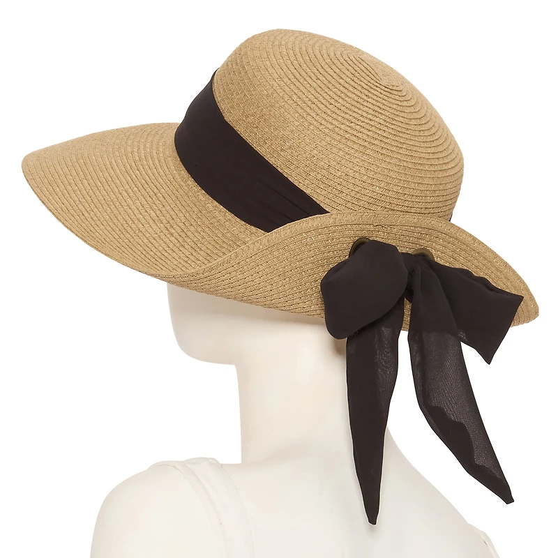 Liz Claiborne Classic Bow Womens Floppy Hat