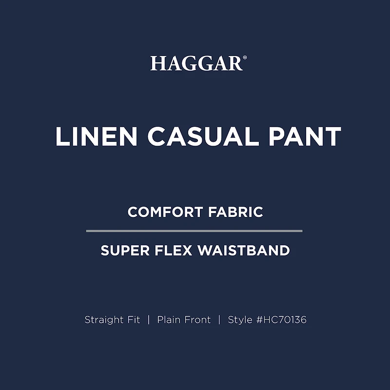 Haggar Cotton Canvas Mens Straight Fit Flat Front Pant