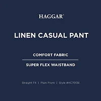 Haggar Cotton Canvas Mens Straight Fit Flat Front Pant