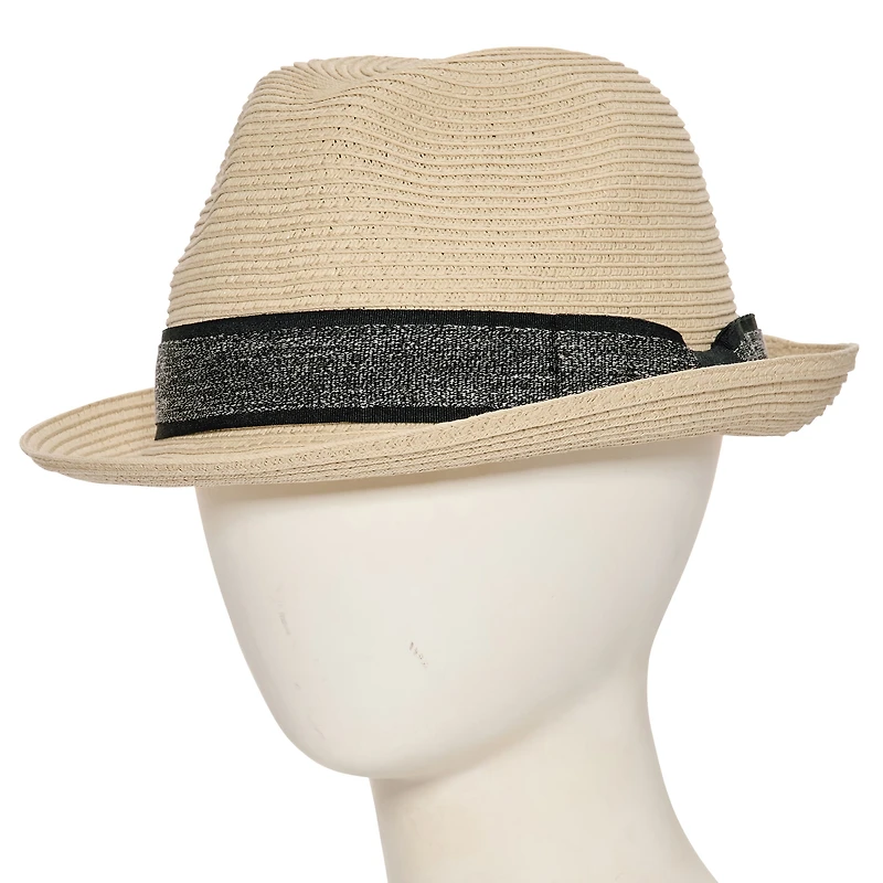 Stafford Contrast Trim Band Mens Fedora