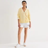 Xersion Womens Y Neck Long Sleeve Button Cardigan