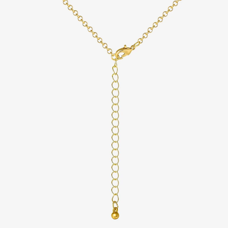 JS Jessica Simpson Gold Tone Pendant Necklace & Stud Earring Womens Crystal Butterfly 3-pc. Jewelry Set