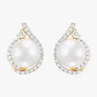 Limited Quantities! 3/8 CT. T.W. Genuine White 14K Gold 14.9mm Stud Earrings