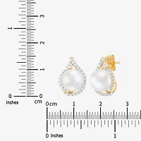Limited Quantities! 3/8 CT. T.W. Genuine White 14K Gold 14.9mm Stud Earrings