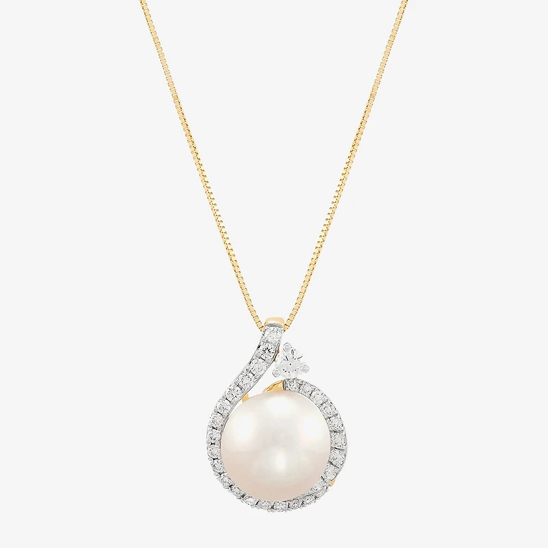 Limited Quantities! Womens 3/8 CT. T.W. Genuine White 14K Gold 18 Inch Pendant Necklace
