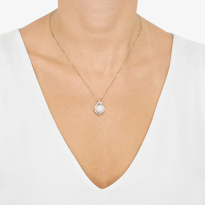 Limited Quantities! Womens 3/8 CT. T.W. Genuine White 14K Gold 18 Inch Pendant Necklace