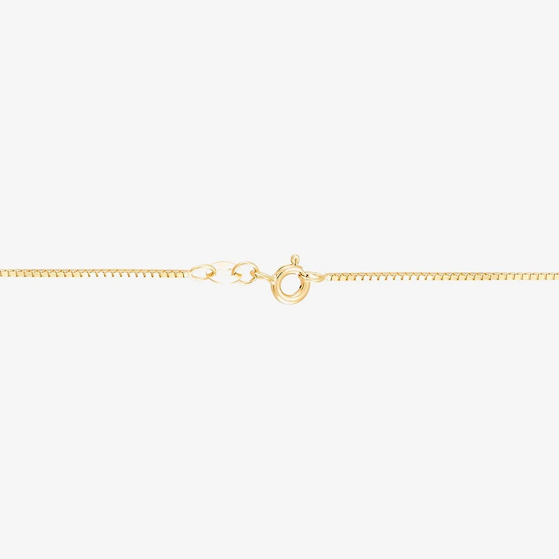Made in Italy Womens 10K Gold 20 Inch Box Chain Necklace