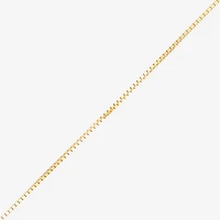 Made in Italy Womens 10K Gold Inch Box Chain Necklace