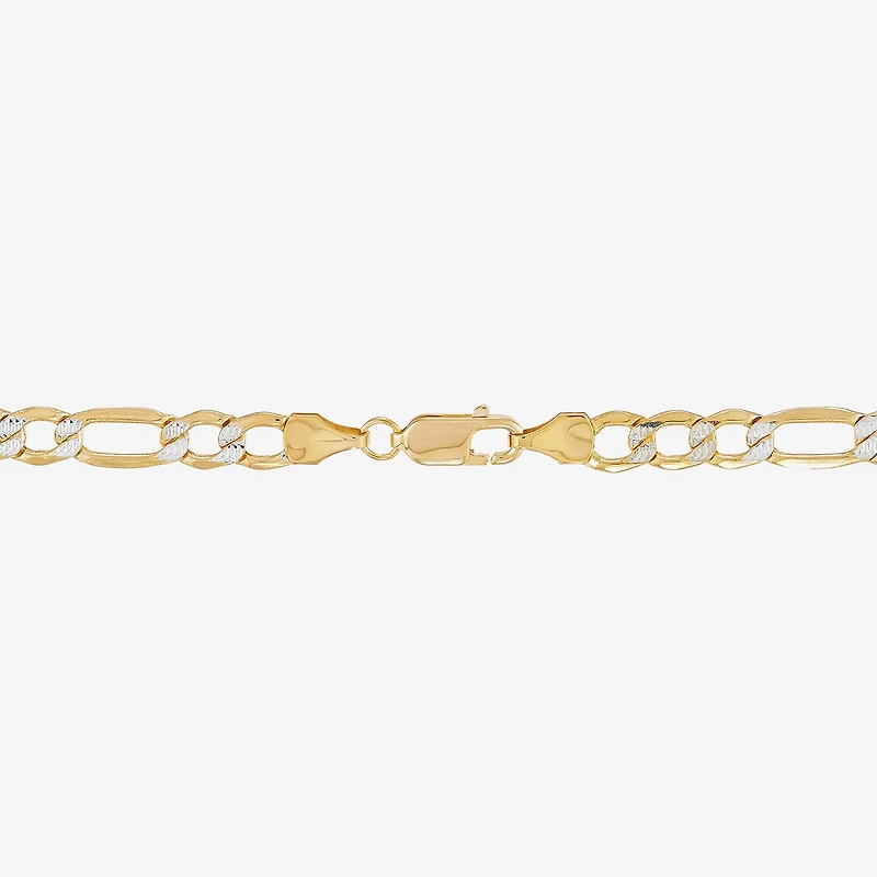 Made in Italy Womens 10K Gold 24 Inch Figaro Chain Necklace