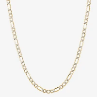 Made in Italy Womens 10K Gold 24 Inch Figaro Chain Necklace