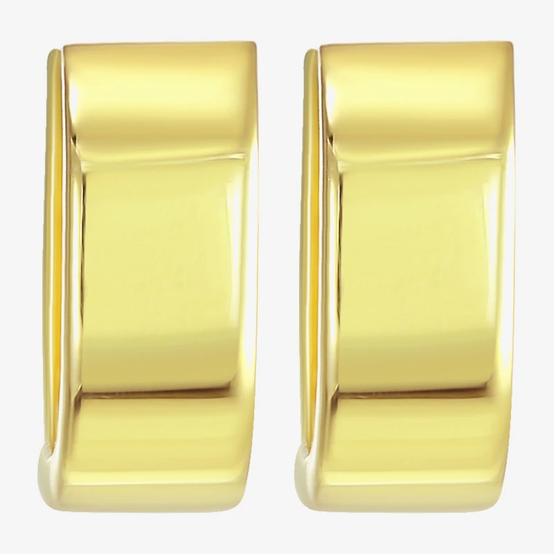 Gold Addiction Womens 10K Gold 13.5mm Hoop Earrings