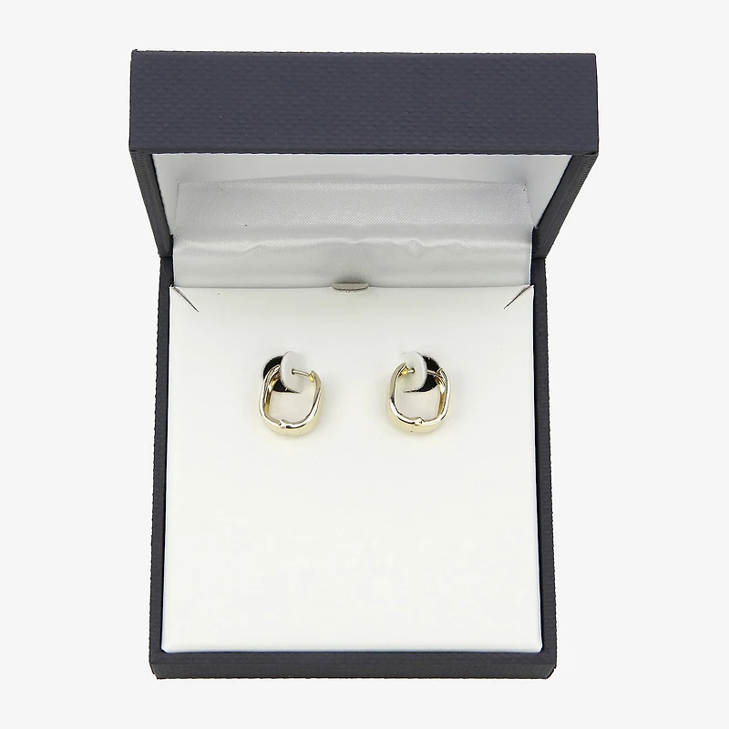 Gold Addiction Womens 10K Gold 13.5mm Hoop Earrings