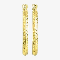 Womens 14K Gold 23mm Round Hoop Earrings