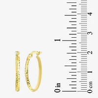 Womens 14K Gold 23mm Round Hoop Earrings