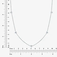 Diamond Addiction G-H / Si2-I1 Womens 1/10 CT. T.W. Lab Grown White Diamond Sterling Silver Heart 18 Inch Pendant Necklace