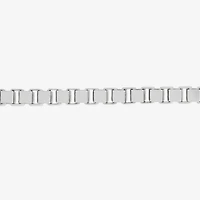 Limited Quantities! Womens Sterling Silver 7.5 Inch Box Chain Bracelet