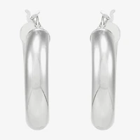Limited Quantities! Womens Sterling Silver 31mm Hoop Earrings